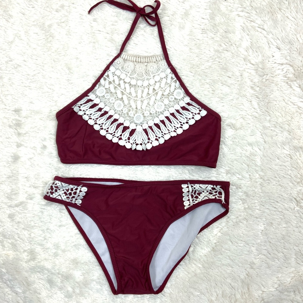 Halter two piece swimsuit